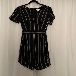Black and white romper